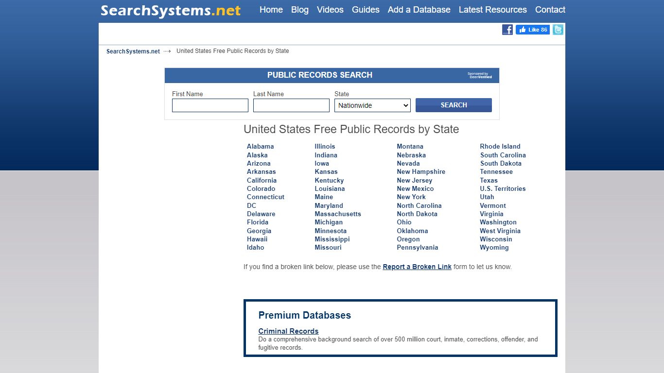 United States Public Records Search - SearchSystems.net Public Records ...