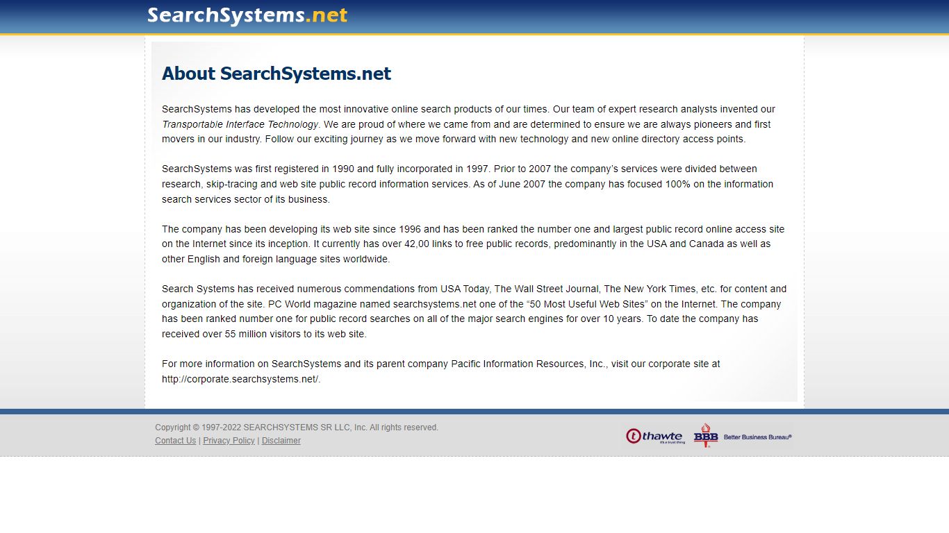 About SearchSystems.net